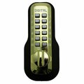 Keen M-220-BB Mechanical Keyless Surface Mount Slide Deadbolt - Bright Brass KE3567120